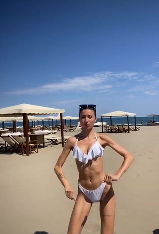 3. Wonderful Martina Picardi in White Bikini at the Beach