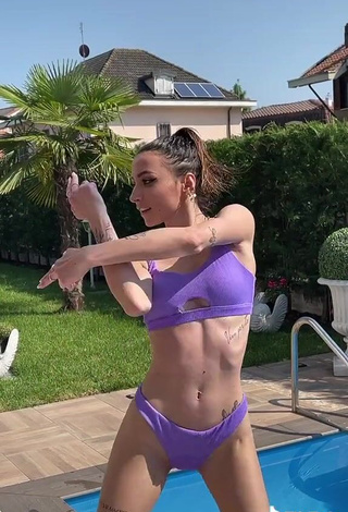 4. Pretty Martina Picardi in Purple Bikini