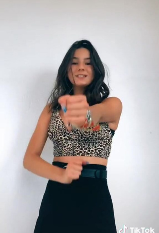 3. Beautiful Rebecca Gradoni in Sexy Leopard Crop Top