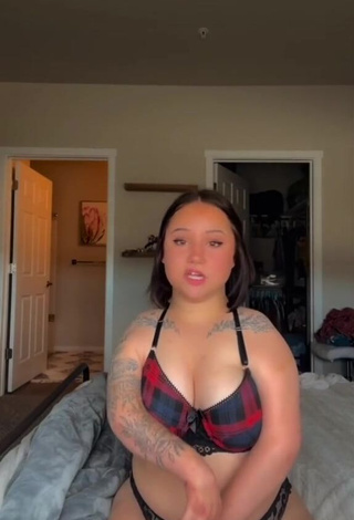 1. Hot Mya Swint in Checkered Bra