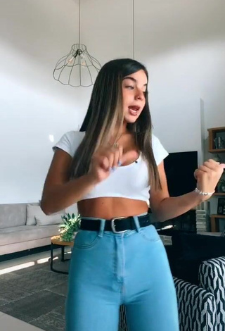 Sexy Roni Sorol in White Crop Top