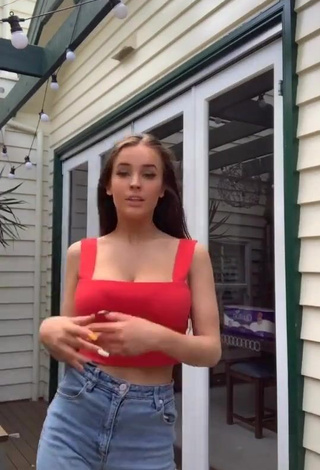 1. Sammy Janee in Sexy Red Crop Top