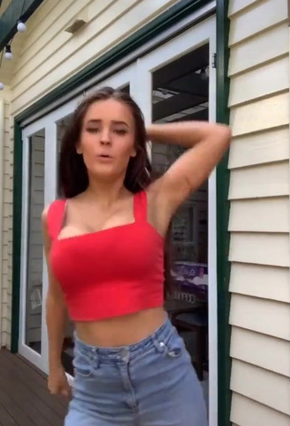 Wonderful Sammy Janee in Red Crop Top