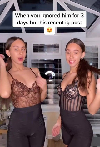 Hot Nel.Twinnys in Black Bodysuit