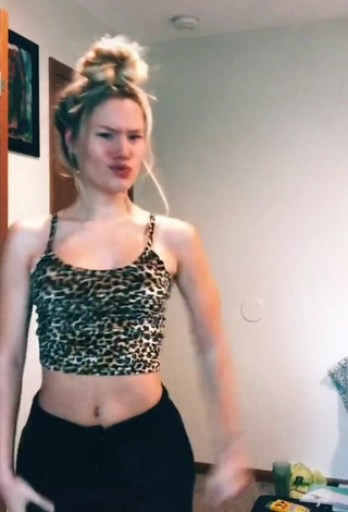 4. Sexy Skylar Budgett in Leopard Crop Top