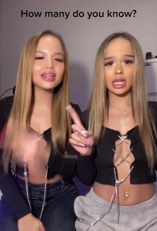 Cute Carly & Christy Connell in Black Crop Top