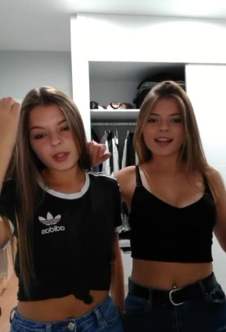 4. Cute Tania & Nastia in Black Crop Top