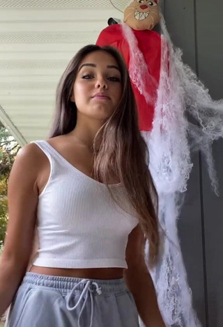 Hot Universal Sam in White Crop Top