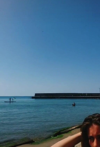 3. Lovely Vanessa Ticalli in Checkered Bikini at the Beach