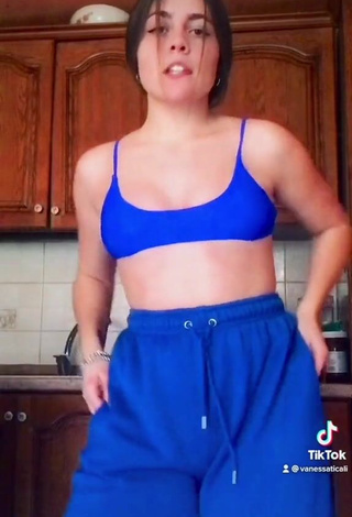 3. Hot Vanessa Ticalli in Blue Crop Top