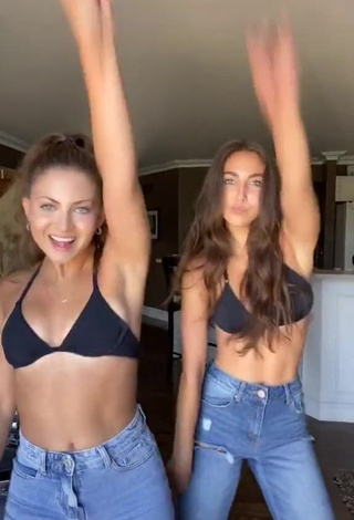 3. Sexy Melanie Wilking in Black Bikini Top