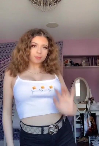 1. Bryanna Abbruzzo Looks Sweetie in White Crop Top