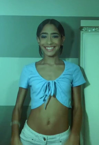 3. Desirable Sheilianice González in Blue Crop Top