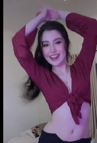 1. Hot Donnalyn in Red Crop Top