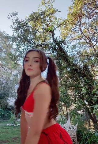 1. Hot Elaine Haro in Red Crop Top