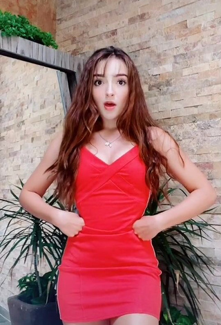 1. Hot Elaine Haro in Red Dress