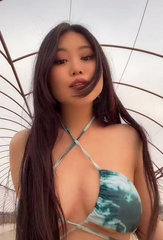 Cute Ayushieva Erzhena in Bikini Top (Underboob)