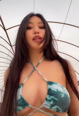 3. Cute Ayushieva Erzhena in Bikini Top (Underboob)