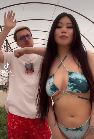 4. Seductive Ayushieva Erzhena in Bikini and Bouncing Tits (Underboob)