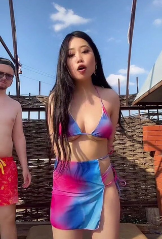 1. Beautiful Ayushieva Erzhena in Sexy Bikini (Underboob)