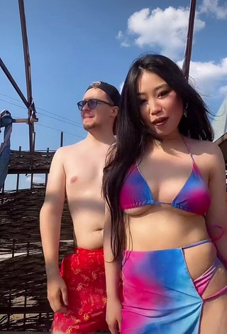 4. Amazing Ayushieva Erzhena in Hot Bikini (Underboob)