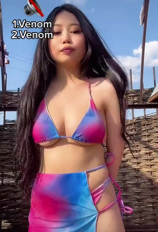 3. Cute Ayushieva Erzhena in Bikini (Underboob)