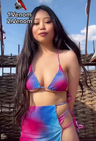 4. Cute Ayushieva Erzhena in Bikini (Underboob)