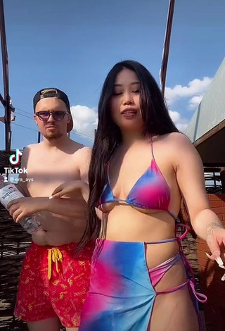 1. Erotic Ayushieva Erzhena in Bikini (Underboob)