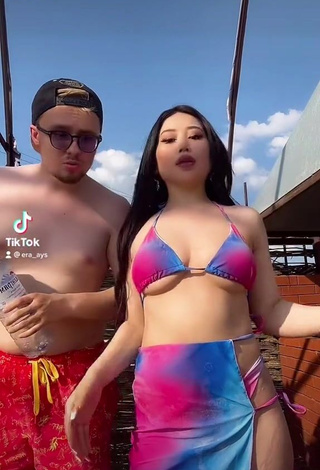 3. Erotic Ayushieva Erzhena in Bikini (Underboob)