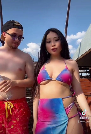 4. Erotic Ayushieva Erzhena in Bikini (Underboob)