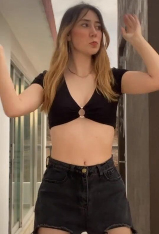 1. Sexy Fer Vega in Black Crop Top