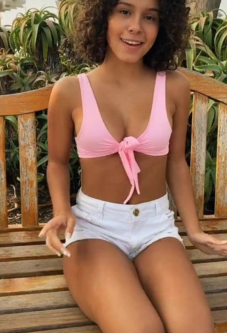 1. Cute Gabriella Saraivah in Pink Crop Top