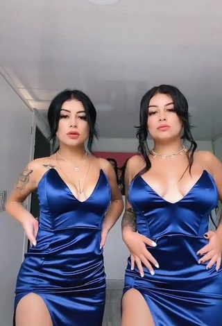 1. Hot Gemelas Ortega in Blue Dress