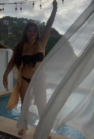 4. Hot Aracely Ordaz Campos in Black Bikini at the Swimming Pool