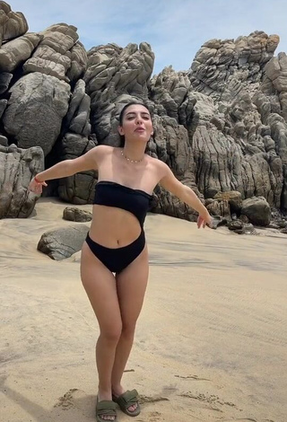 1. Sweetie Isabela Delgado Urreta in Black Bikini at the Beach