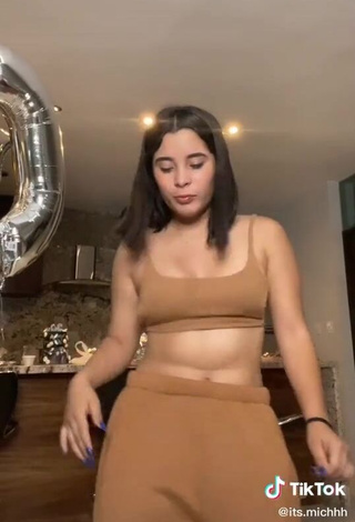 4. Sexy Michel Chavez in Beige Crop Top