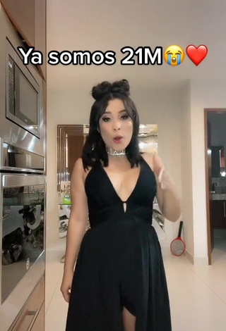 3. Sexy Michel Chavez Shows Cleavage in Black Overall