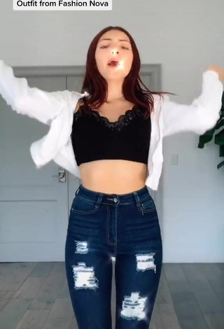 Cute Ahlyssa Marie in Black Crop Top