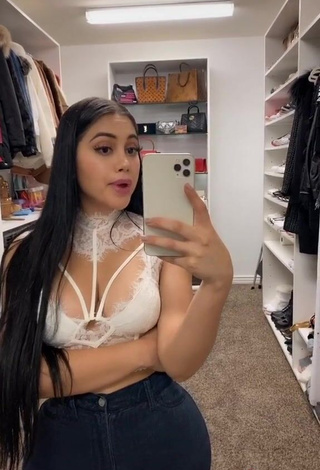 Alluring Jailyne Ojeda Ochoa in Erotic White Crop Top