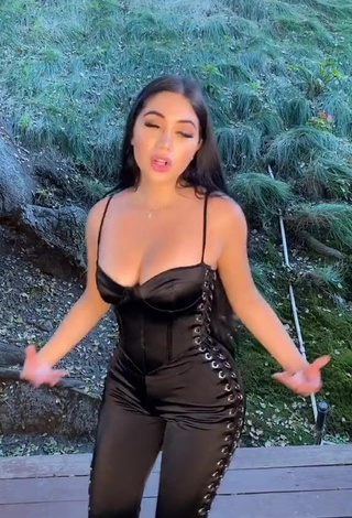 1. Sexy Jailyne Ojeda Ochoa Shows Cleavage in Black Overall