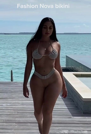 4. Hot Jailyne Ojeda Ochoa in Beige Mini Bikini in the Sea