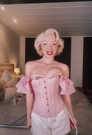 1. Sexy Jasmine Chiswell in Pink Corset