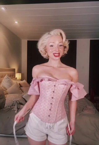 Sexy Jasmine Chiswell in Pink Corset