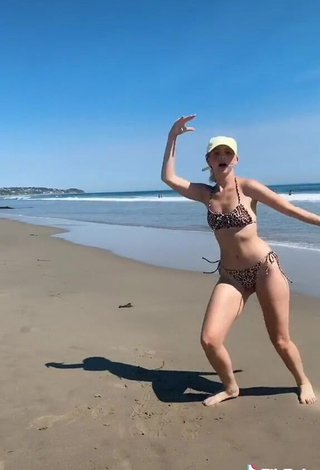 4. Erotic Jordyn Jones in Leopard Bikini at the Beach