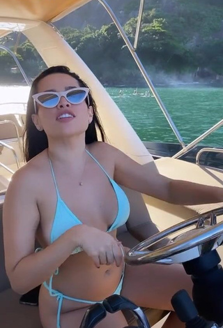 3. Hot Juliette Freire in White Bikini on a Boat