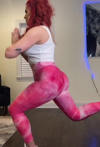 4. Desirable Justina Valentine Shows Big Butt while doing Fitness Exercises