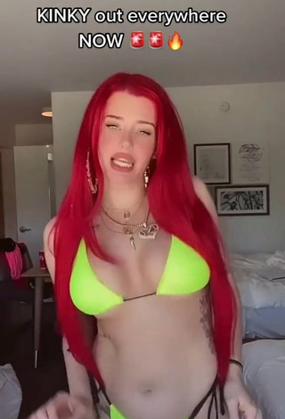 3. Cute Justina Valentine in Lime Green Bikini