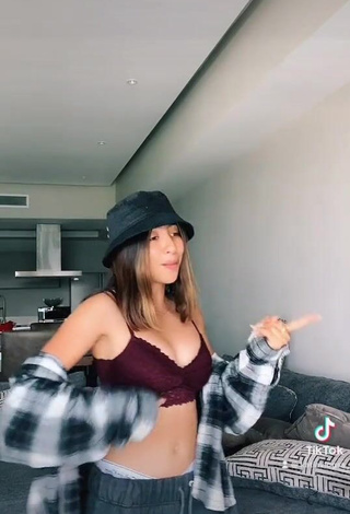 3. Sexy Katia Vlogs in Brown Crop Top