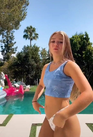 4. Sexy Katie Sigmond in Blue Crop Top at the Pool