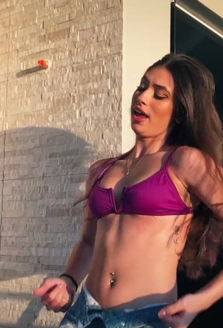 3. Seductive Kauana Hofemã in Violet Bikini Top